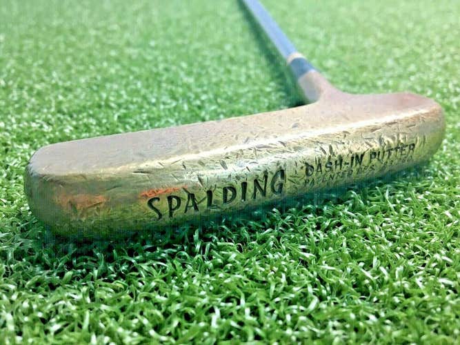 Spalding Cash-In Putter / RH or LH / ~35.5" Steel / Vintage Leather Grip /mm6547
