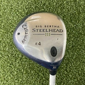 Callaway Big Bertha Steelhead III 4 Wood / RH / Ladies Graphite ~41.5" / jl5172