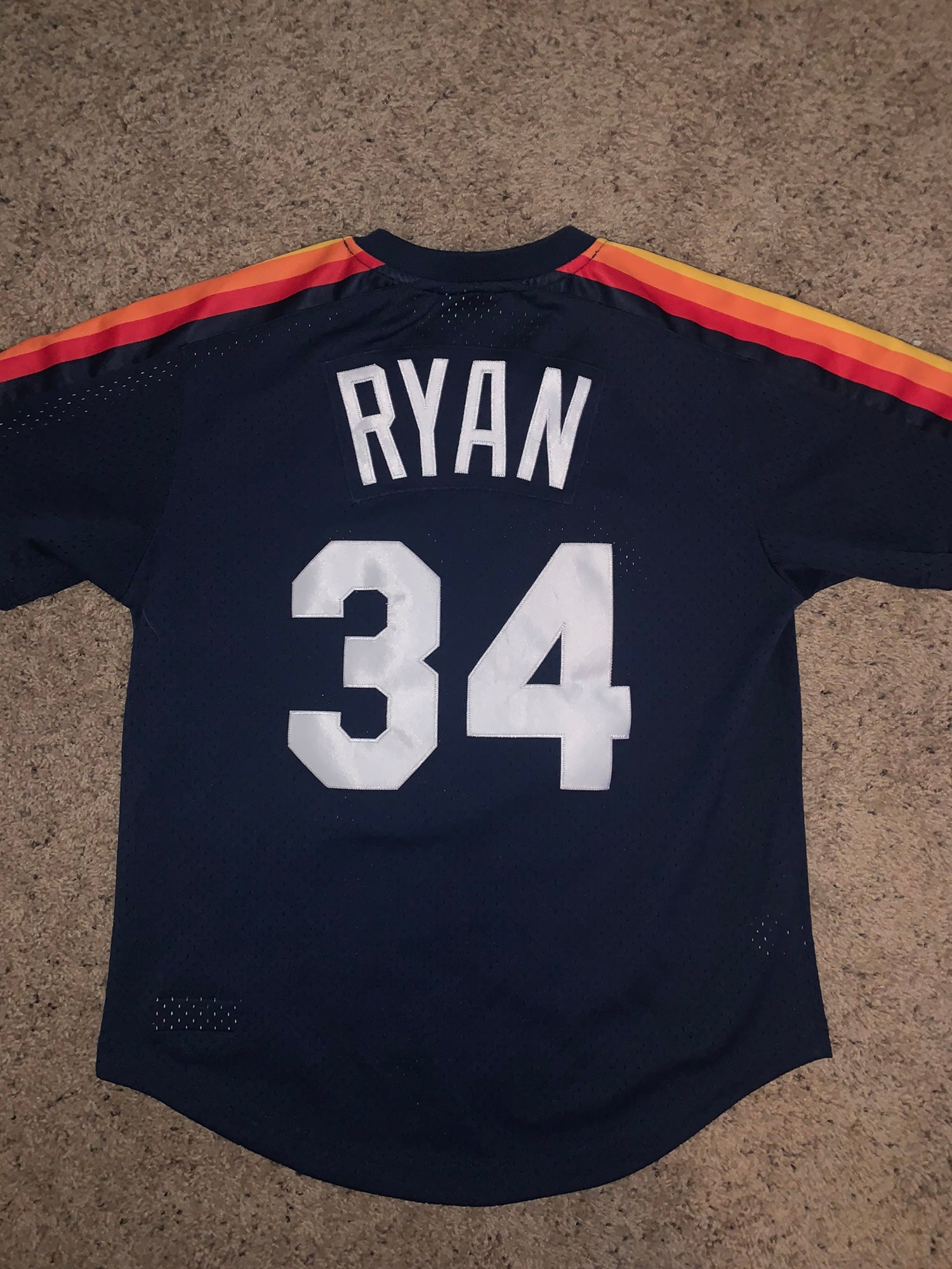 Houston Astros Nolan Ryan #34 Retro Classic Baseball Mens XXL Jersey