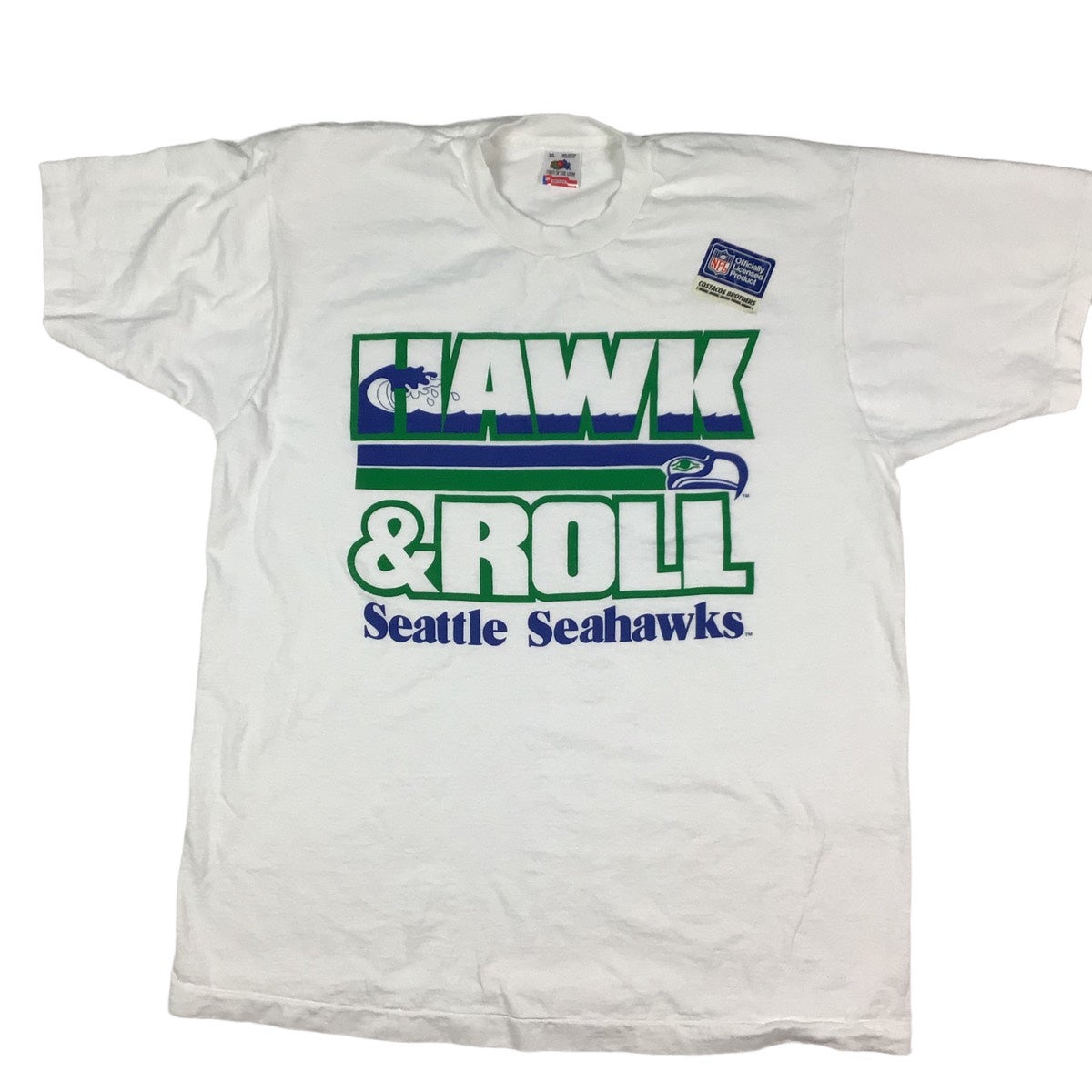 CustomCat Seattle Seahawks Vintage NFL T-Shirt White / S