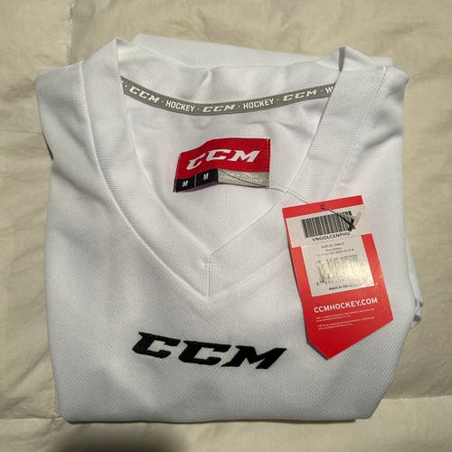 CCM 5000 PRACTICE JERSEY - WHITE - SENIOR - MEDIUM