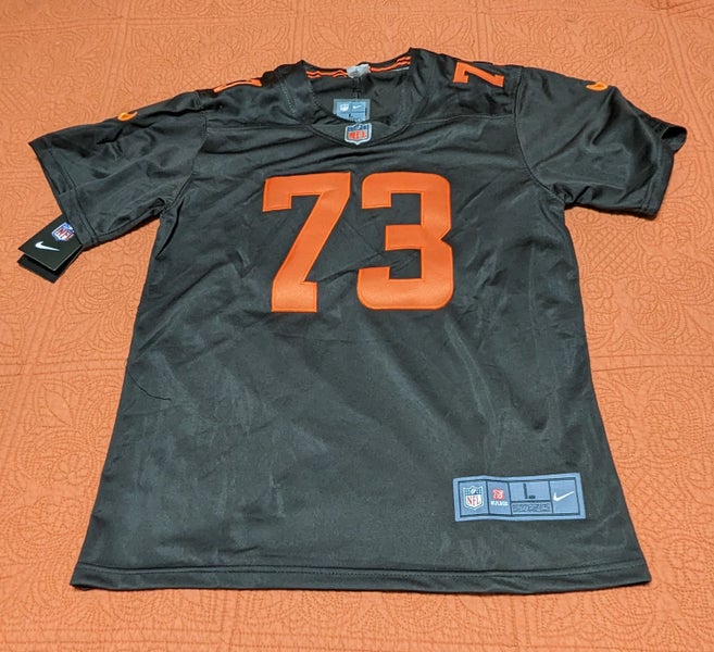 Elite Men's Joe Thomas Brown Home Jersey - #73 Football Cleveland