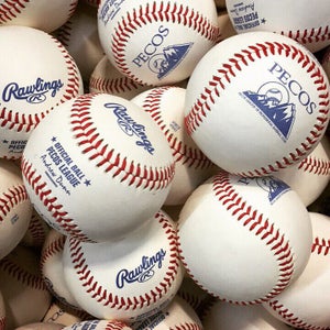 Pro Game Balls 1 Case 120 baseballs of Rawlings Pecos League Low Seem
