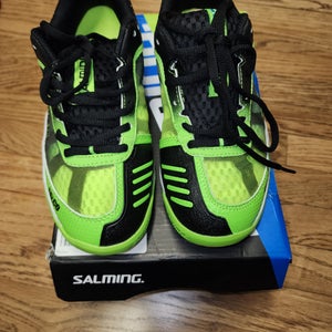 New Salming Falco junior green/black shoes 5.5US