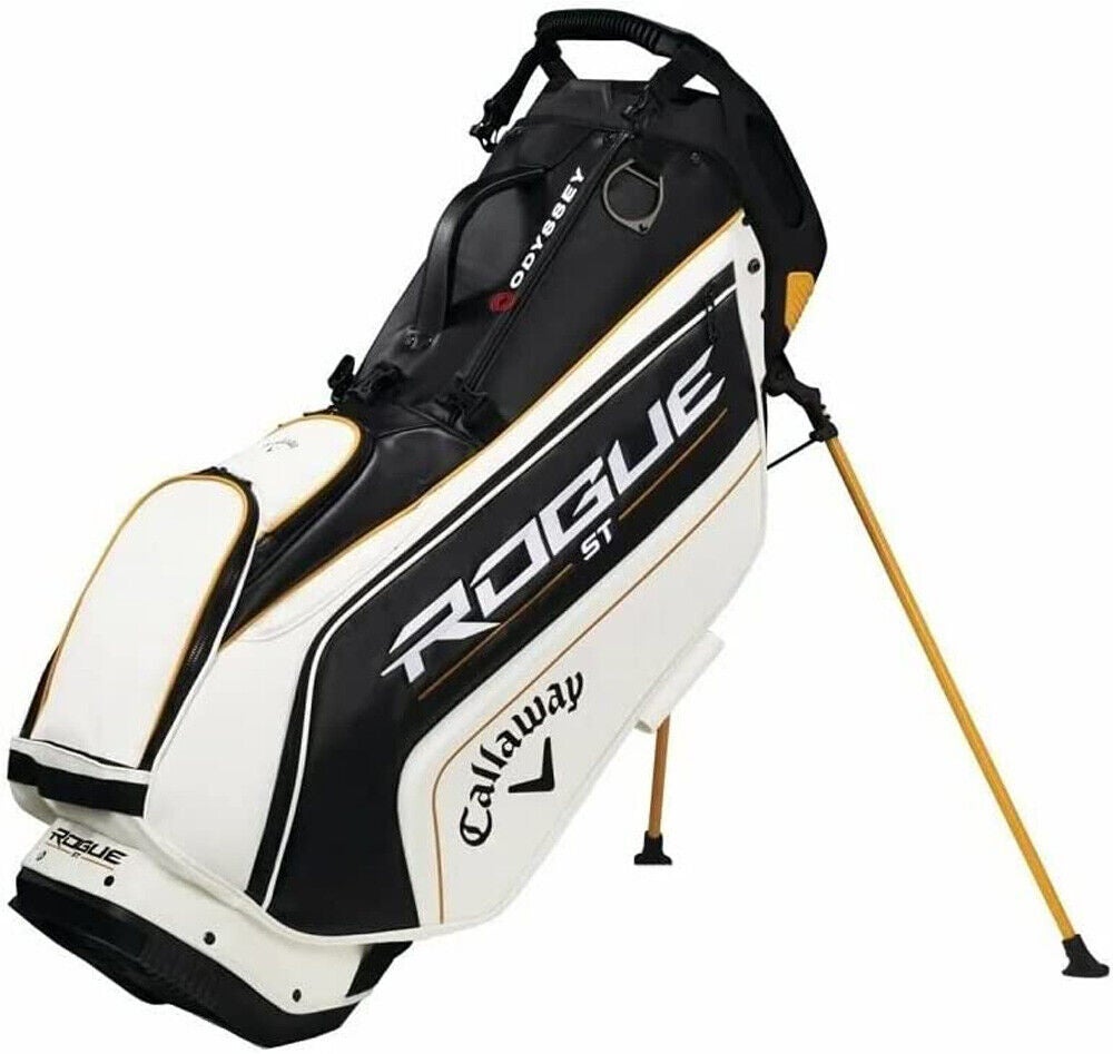 NEW Callaway Rogue ST White/Black/Gold Staff Stand Golf Bag 
