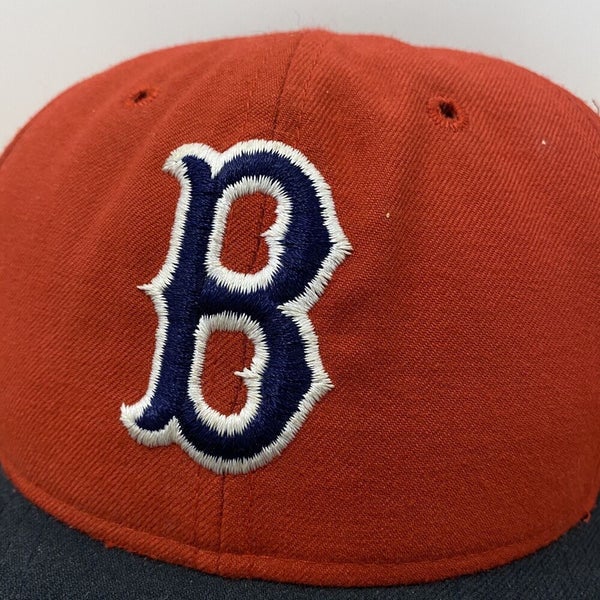 RARE Vintage New Era Pro Model Boston Red Sox Hat White Wool Cap MLB 7 1/4