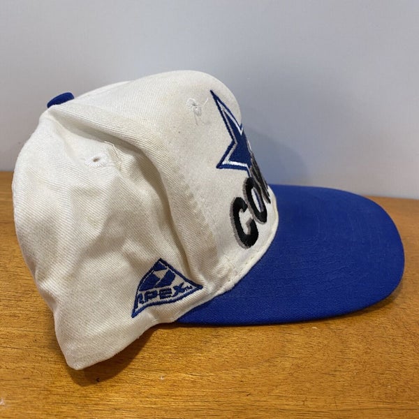 Vintage Dallas Cowboys White Leather NFL Branded Snapback Hat Cap Football