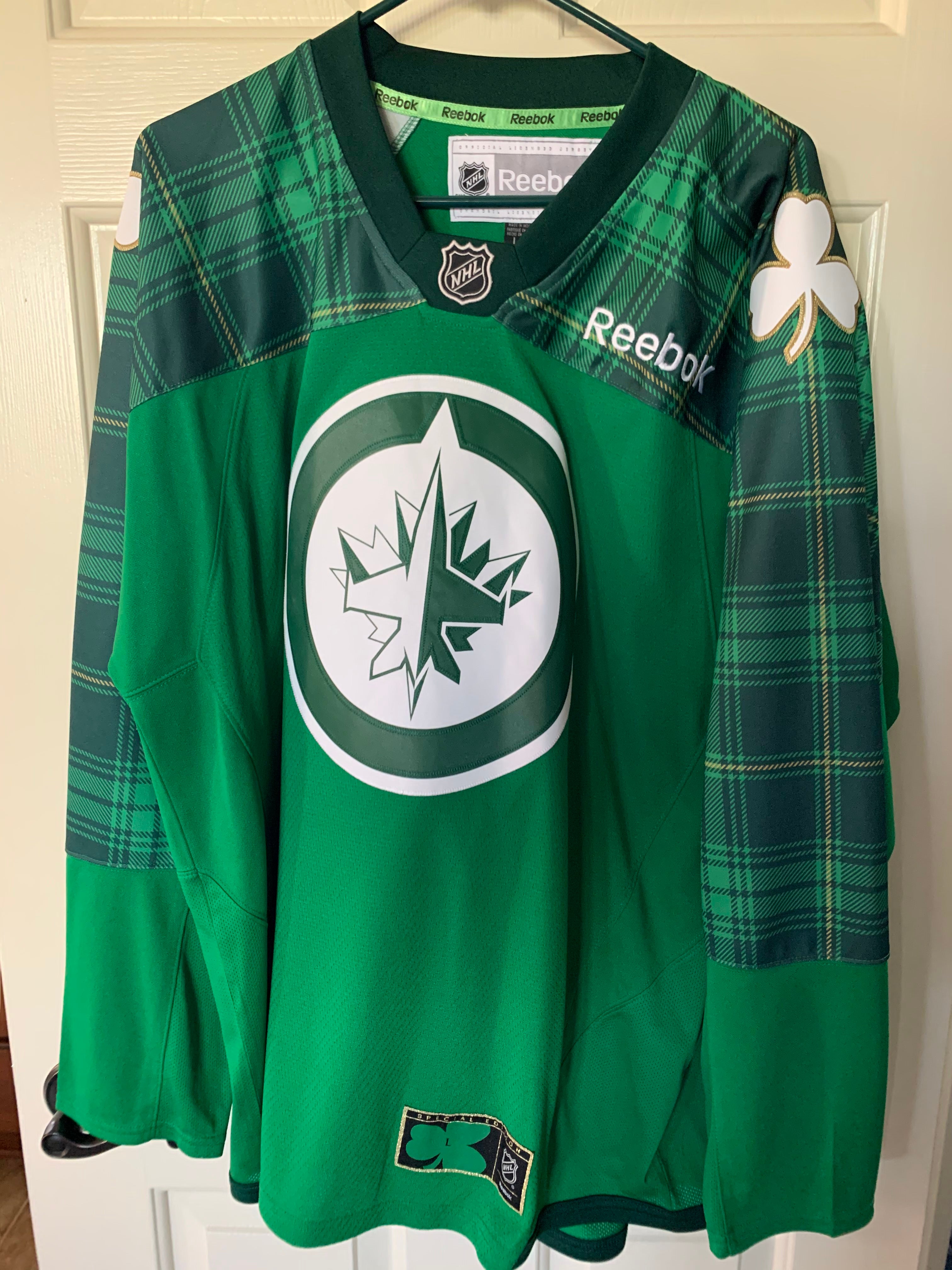 adidas Winnipeg Jets St Pats Jersey - Green