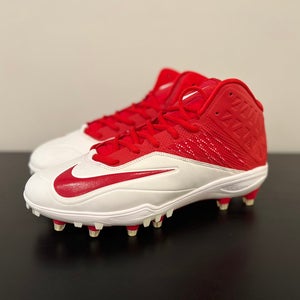 Men’s Size 11.5 Nike Zoom Code Elite 3/4 TD Football Cleats Red/White 603368-160
