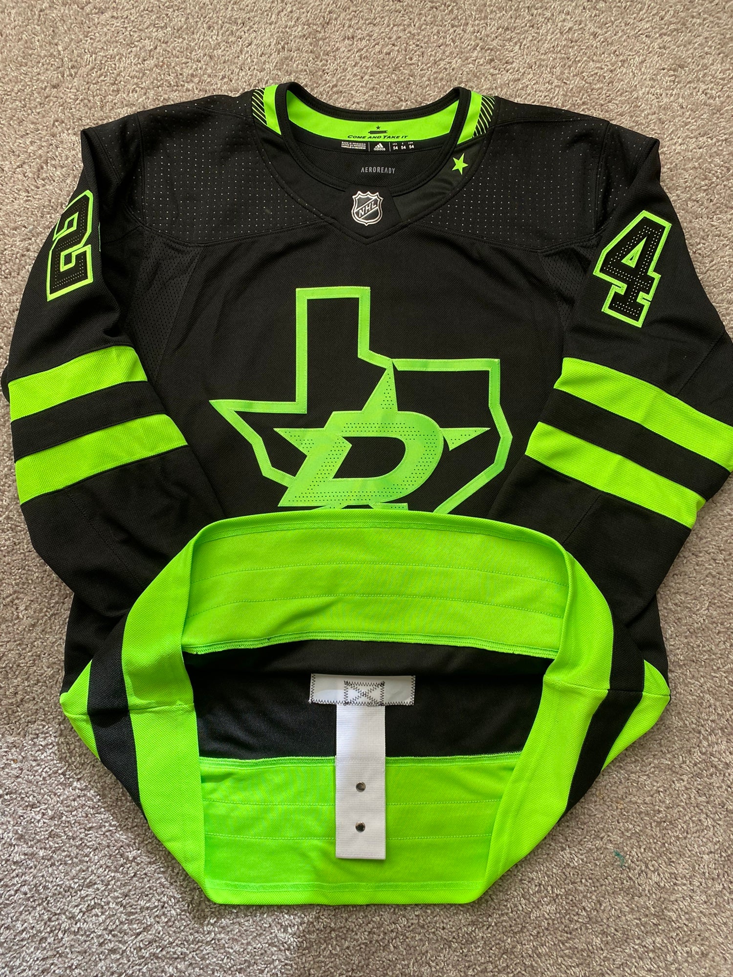 Athletic Knit DAL655B Dallas Stars Blackout Hockey Jersey