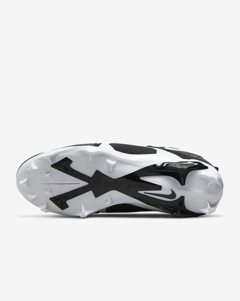 new mens 11 nike alpha menace pro 3 mid molded football/lacrosse cleats black/white ct6649