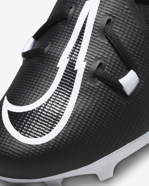 new mens 11 nike alpha menace pro 3 mid molded football/lacrosse cleats black/white ct6649