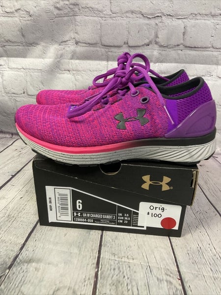 Under Armour Charged Bandit 3 Women Running Shoes 6 Purple NWB | SidelineSwap