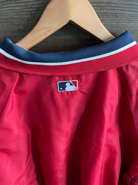 Majestic, Jackets & Coats, Majestic St Louis Cardinals Mlb Red Varsity  Bomber Jacket Full Snap Logo Lg