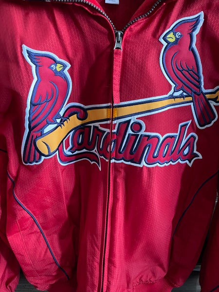 Buy the Mens St. Louis Cardinals Pullover Windbreaker Jacket Size