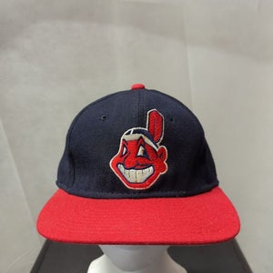 Vintage Cleveland Indians Chief Wahoo Sports Specialties Fitted Hat 6 7/8 MLB