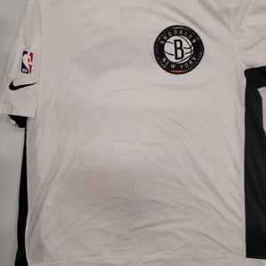 30113 Nike BROOKLYN NETS Team Issued Authentic Short Sleeves Warm Up Shirt NEW