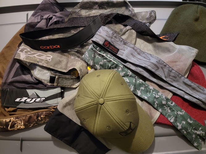 Used Headbands, headwraps, Beanies and a bounce cap