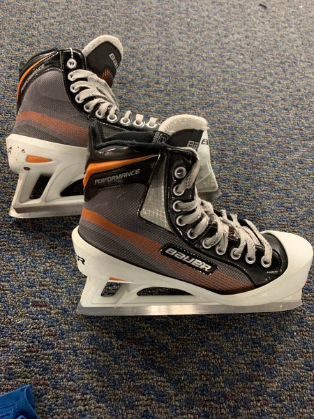 Junior Used Bauer Performance Hockey Goalie Skates EE (Extra Wide) 6.0
