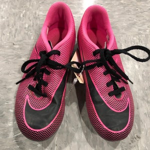 Pink Used Nike Cleats (Size 1Y)