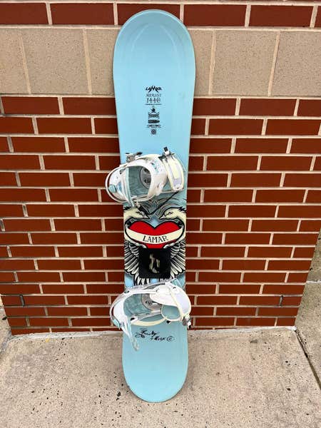 Used Lamar Merlot 1440 141 - 145 cm Snowboard With Bindings