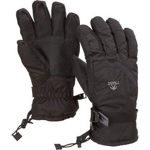Gordini KIDS Junior Heat Waterproof Gauntlet Ski Winter Gloves Black, S-XL