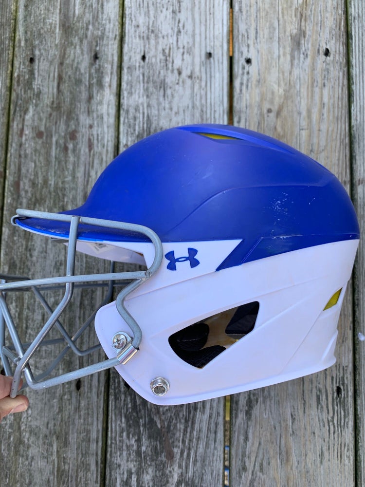Used Under Armour UABH2 Baseball Batting Helmet with Cage (6 1/2 - 7 1/2)