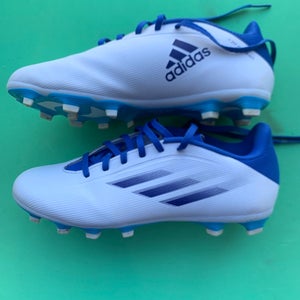 White Used Men's 9.0 (W 10.0) Molded Adidas Cleats