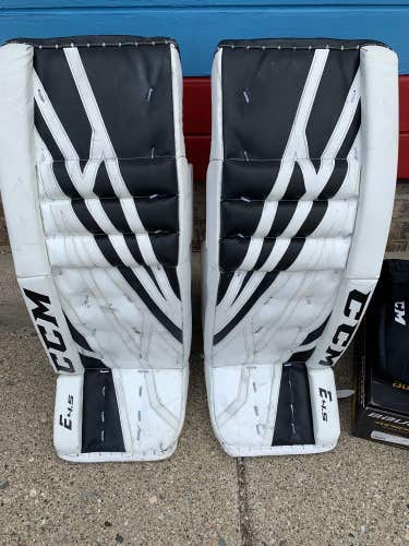 Used 33" CCM Extreme Flex E4.5 Goalie Leg Pads