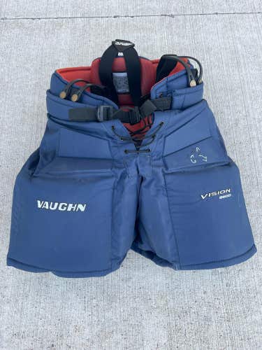 Junior Used Large Vaughn Vision 9200 Hockey Goalie Pants