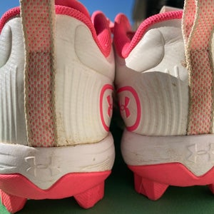 Pink Used Kid's Molded Under Armour Cleat Height Footwear