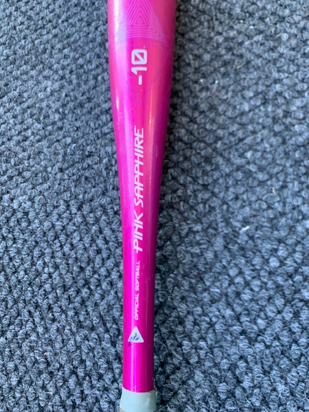 Used Easton Pink Sapphire Alloy Bat -10 19OZ 29"