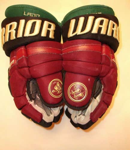 ARIZONA COYOTES Andrew Ladd game-worn Warrior QR1 Pro gloves (size 13) 2021-22
