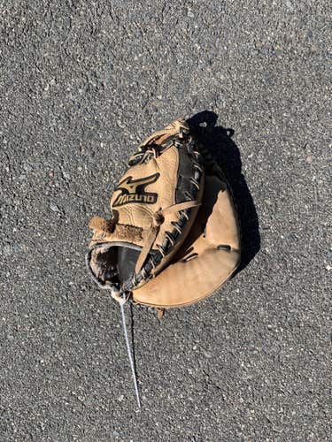 Used Mizuno Power close Right Hand Throw Catcher Baseball Glove 31.5"