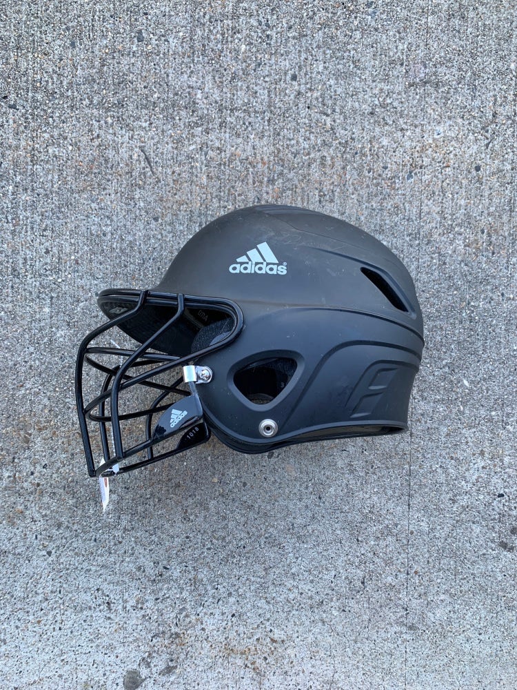 Used Adidas Triple Stripe Softball Batting Helmet (6 3/8 - 7 3/8)