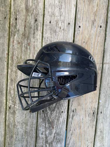 Used Rawlings Softball Batting Helmet with Cage (6 1/2 - 7 1/2)