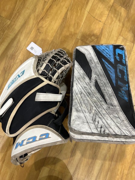 Used CCM Extreme Flex 4 Regular Goalie Gloves & Blockers