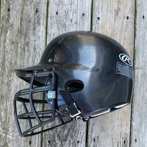 Used Rawlings Softball Batting Helmet with Cage (6 1/2 - 7 1/2)