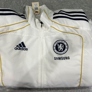 White Used Adult Men's Medium/Large Adidas Chelsea FC Jersey