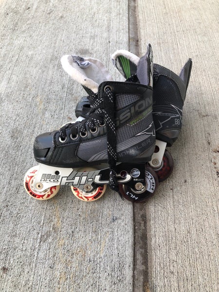 Used Youth Mission Inhaler ac1 Inline Skates E&W (Wide) Size 10