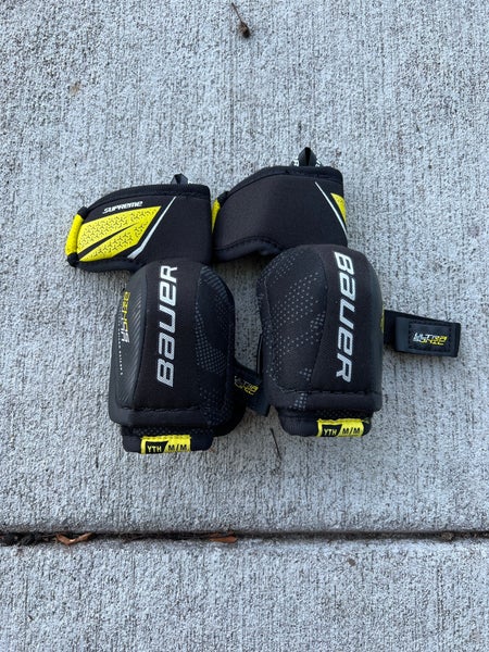 Used Youth Medium Bauer Supreme Ultrasonic Elbow Pads