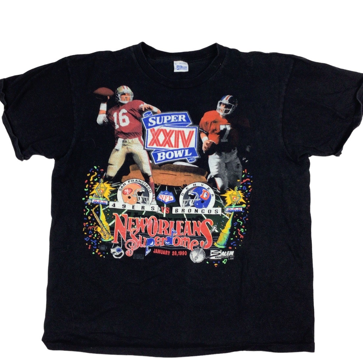 Vtg SF 49ers Joe Montana Unstoppable Single Stitch Men T-shirt