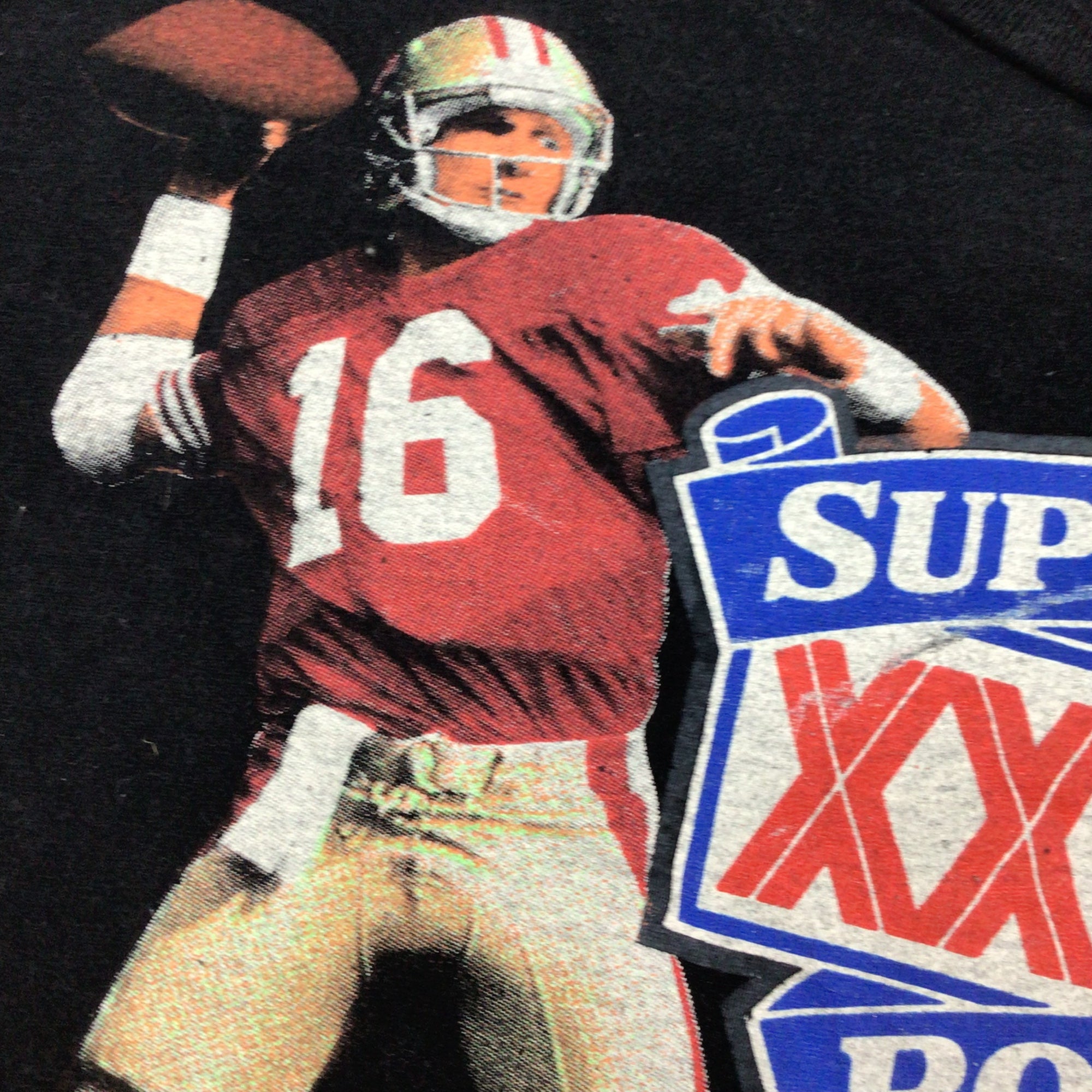 Joe montana signed 49ers sb xxiv arms raised shirt, hoodie