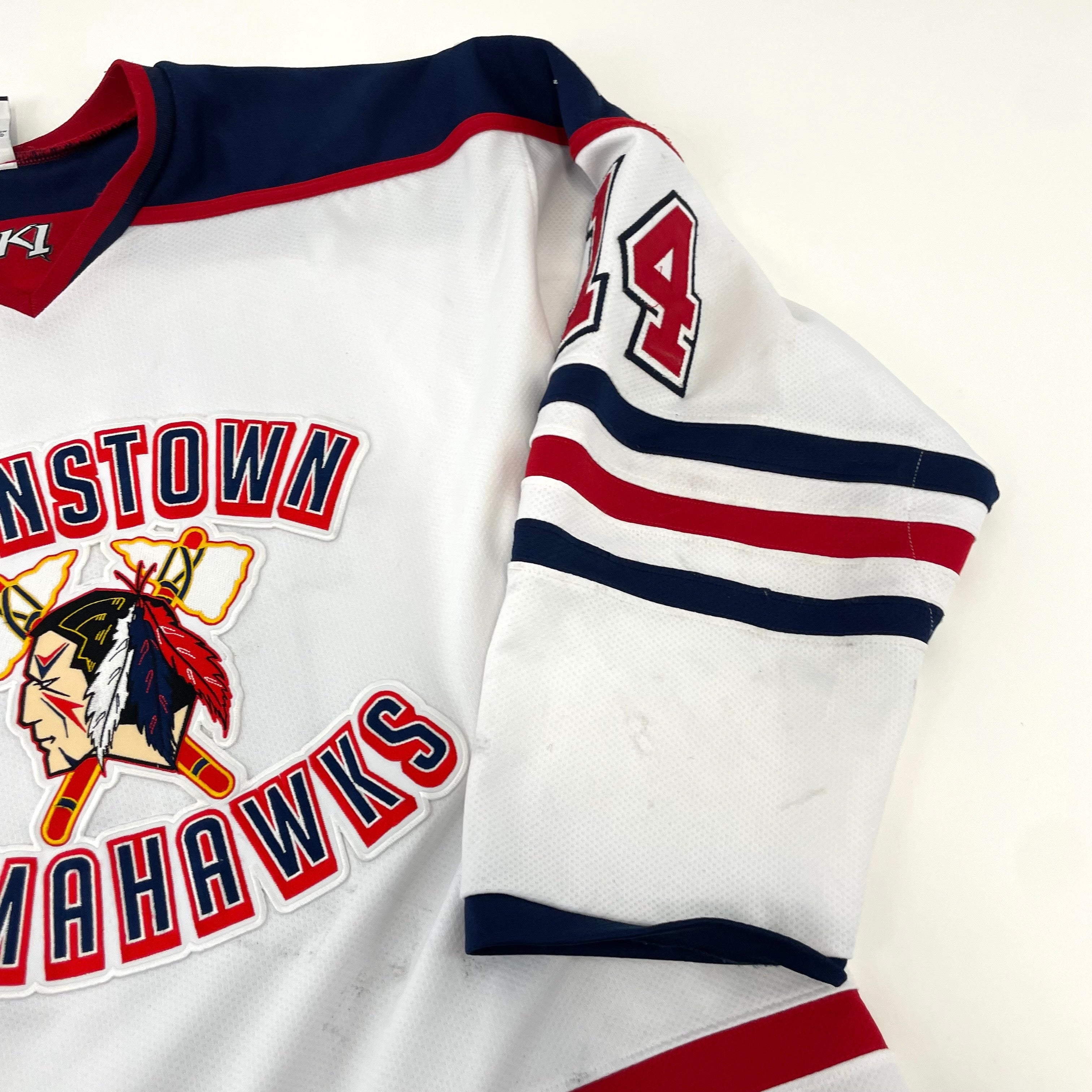 Red Johnstown Tomahawks Game Jersey, Size XL, #22 McQuade