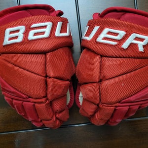 2021 Bauer Team Vapor Pro Hockey Gloves 11" Red