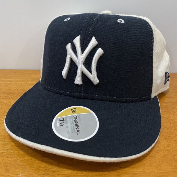 Vintage Yankee's Cap With Brim Pro Model Hat. Made By New Era. Size 7