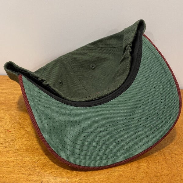 Nike Hat Baseball Cap Fitted Adult Small Swoosh Logo Green Vintage