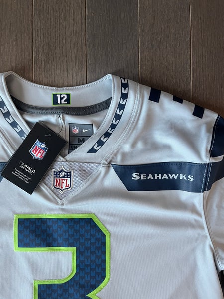 Mens Seattle Seahawks Russell Wilson Nike White Game Jersey