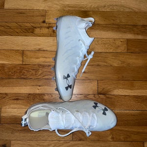 White Unisex Molded Cleats Mid Top Command Mc