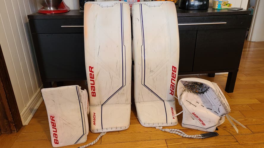 Used 34" Regular Bauer Mach Goalie Full Set Pro Stock